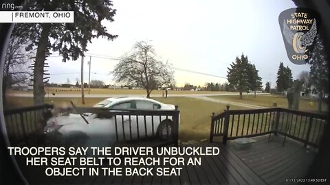 Check This Out: Video shows car crashing into Ohio porch, police say distracted driving is to blame