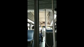 Riding on New Jersey transit new flyer xn60 articulated bus NYC to fort lee