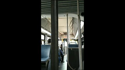 Riding on New Jersey transit new flyer xn60 articulated bus NYC to fort lee
