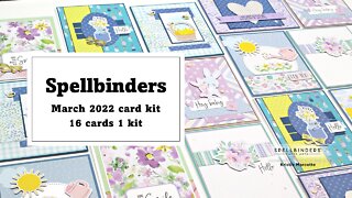 Spellbinders | March 2022 card kit | 16 cards 1 kit
