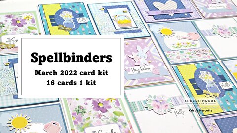 Spellbinders | March 2022 card kit | 16 cards 1 kit