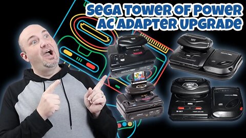 Sega Genesis/Mega Drive Tower-of- Power 3-in-1 Triad AC Adapter