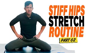 Stiff Hip Stretching Follow Along 2 - Strength and Stretches for Hip Mobility
