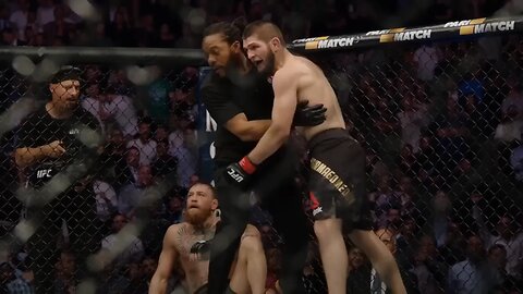 Khabib Nuramgomedov Jump 🦘 Over the Cage And Fighting With Dillon Danis
