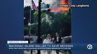 Mackinac Island rallies to save wedding reception disrupted by fire