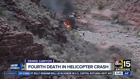 4th victim in Grand Canyon chopper crash dies