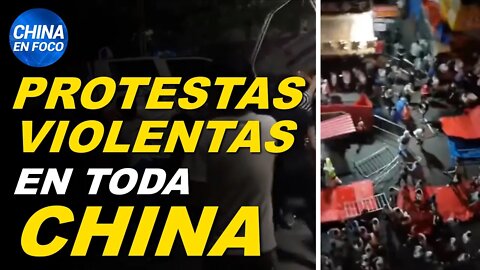 Estallan protestas violentas en toda China. Policía golpea a ciudadanos con hambre