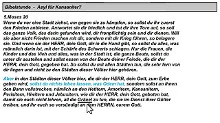 Bibelstunde ►Asyl für Kanaaniter?