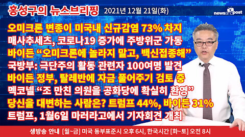 [홍성구의 뉴스브리핑] 2021년 12월21일(화)