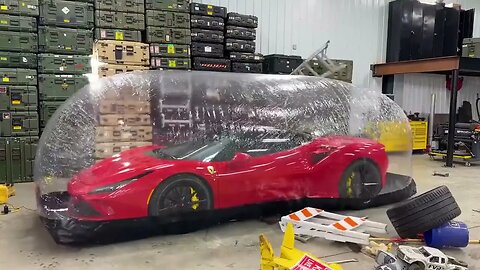 Bubble wrap but on a Ferrari