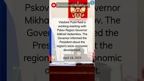 Trailer: Meeting with Pskov Region Governor Mikhail Vedernikov