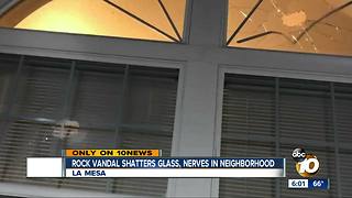 Rock vandal targets La Mesa neighborhood