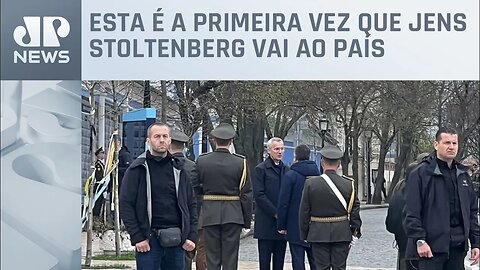 Secretário-geral da Otan faz visita surpresa a Kiev na Ucrânia