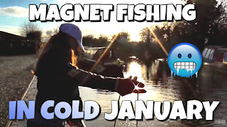 MAGNET FISHING in COLD January. Boat Yard Fishing.