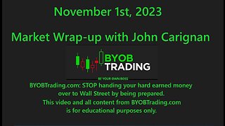 November 1st,, 2023 BYOB Market Wrap Up. For educational purposes only.
