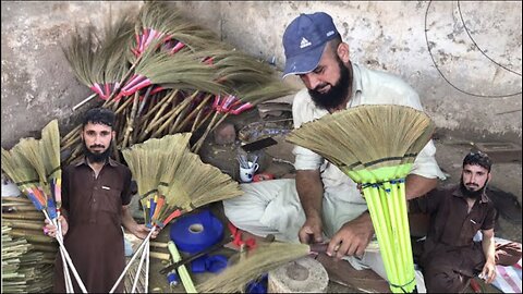 Mini Broom Grass Factory||How To Make Handmade Home Cleaner Broom|| How To Make Broom||