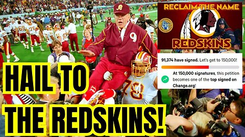 Washington Redskins Petition SKYROCKETS to 91K SIGNATURES! NATIVE AMERICANS DEMAND NAME RETURN!