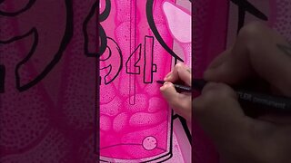 DOPE GRAFFITI ARTWORK ON A CANVAS 🔥 #graffiti #graffitiart #shorts