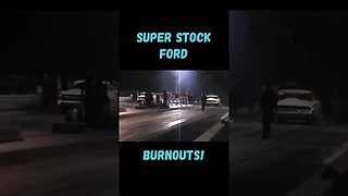 Super Stock Fords Drag Strip Burnout Action! #shorts