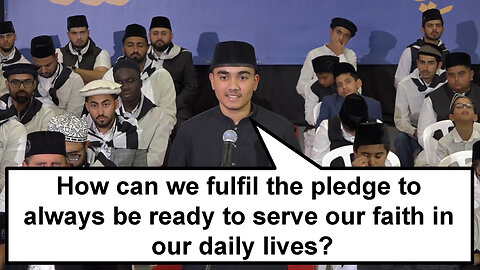 How can we fulfil the pledge to always be ready to serve our faith in our daily lives?