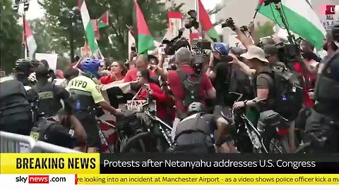US: Six arrested inside capitol building as Netanyahu calls protestant irans useful idiots