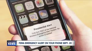 FEMA emergency alert on your phone Sept 20