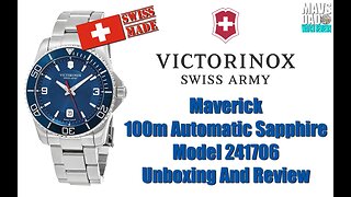 Favorite! | Victorinox Swiss Army Maverick 100m Automatic Sapphire 241706 | 241705 Unbox & Review