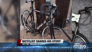 Bicyclist hit by a truck in 2017 shares his story