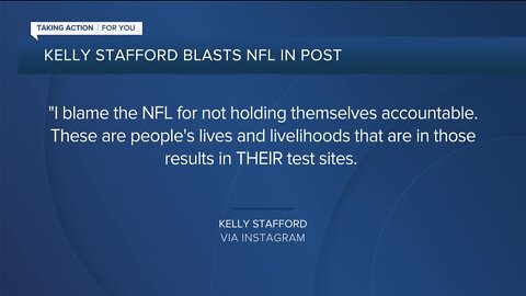 Kelly Stafford blasts NFL after Matthew's false-positive test