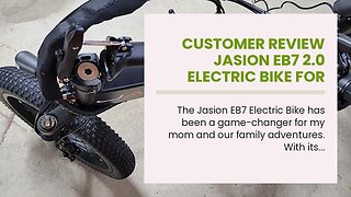 Amazon Review Jasion EB7 2.0 Electric Bike for Adults, 500W Motor 20MPH Max Speed, 48V 10AH Rem...