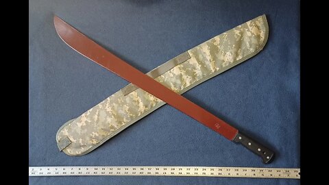 SHOW AND TELL [89] : Red Machete, Columbia and *Improvised* Scabbard (UCP CASE SPARE BARREL)