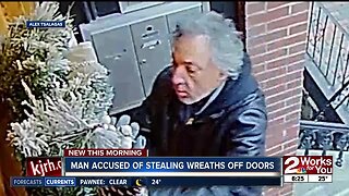 Man accused of stealing wreaths off doors