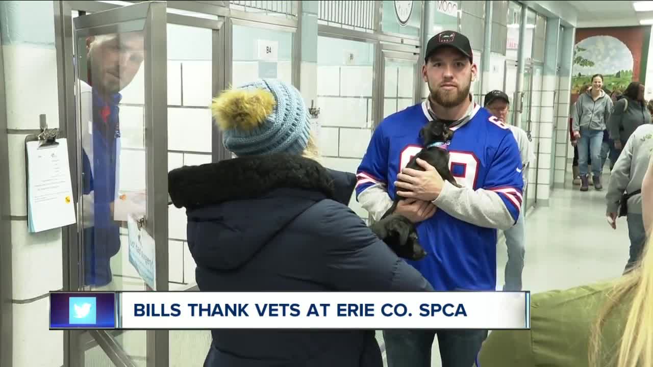 Bills thank veterans at Erie Co. SPCA