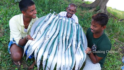 KING of GARFISH Recipe | Grandpa Cooking Garfish Recipe | Seafood Recipes | Fish Curry Village Food