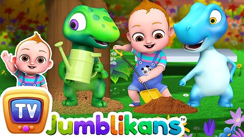 Gardening song - Baby Taku & Jumblikans Dinosaurs - Toddler Learning Videos