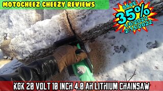 20 Volt Chainsaw 10" 4.0AH battery cordless rechargeable Unbox and review. Home Farm Garden