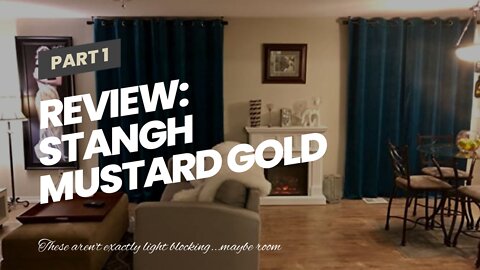 Review: StangH Mustard Gold Velvet Curtains - Light Blocking Grommet Blackout Drapes for Living...
