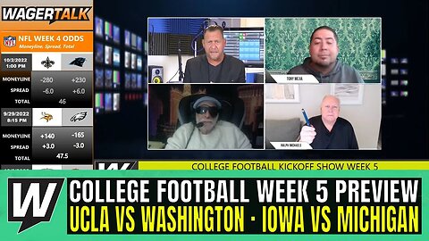 Happy Hour CFB Kickoff | NCAAF Week 5 Predictions | Iowa vs Michigan | UCLA vs Washington