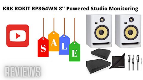 KRK ROKIT RP8G4WN 8'' Powered Studio Monitoring Speakers White #shorts