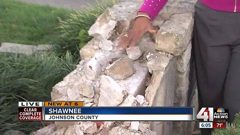 Part of Shawnee historic marker stolen