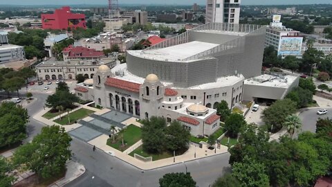 Tobin Center for Performing Arts - a drone view