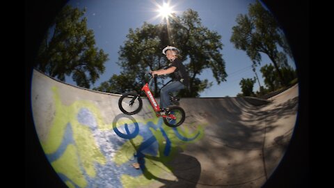 Adorable Toddler Shreds Skate Park On Bicycle