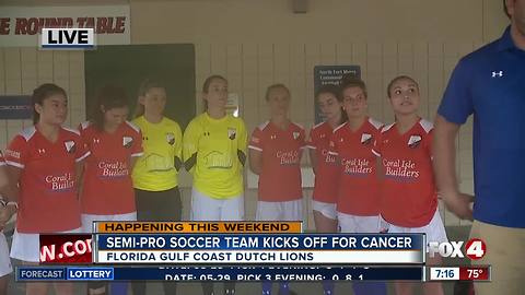 Local soccer team hosts home opener to raise money for Florida Cancer Specialists Foundation - 7am live report