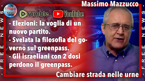 Massimo Mazzucco: notizie greenpass, elezioni, verità e Israele.