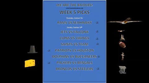 2021 NFL WEEK 5 PICKS