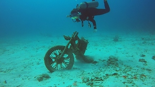 Motorcycle that belonged to Grateful Dead lies 50 feet under water