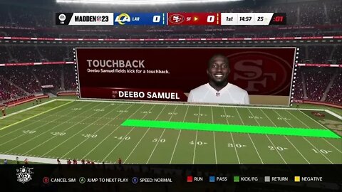 Madden 23 Rams vs 49ers Simulation Normal Speed S1 W4