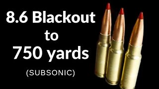8.6 Blackout to 750 yards!!! (subsonic)