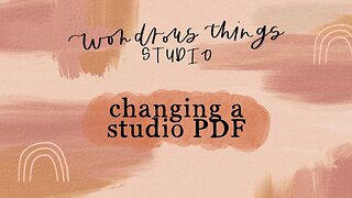 Studio // Changing a Studio PDF