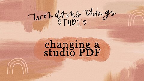 Studio // Changing a Studio PDF